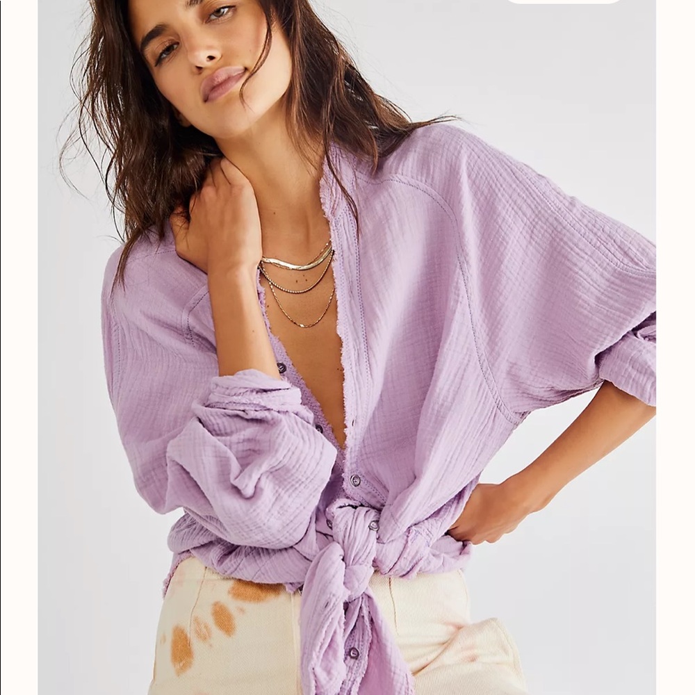 New without tags Free People Summer Daydream Buttondown (We the Free)